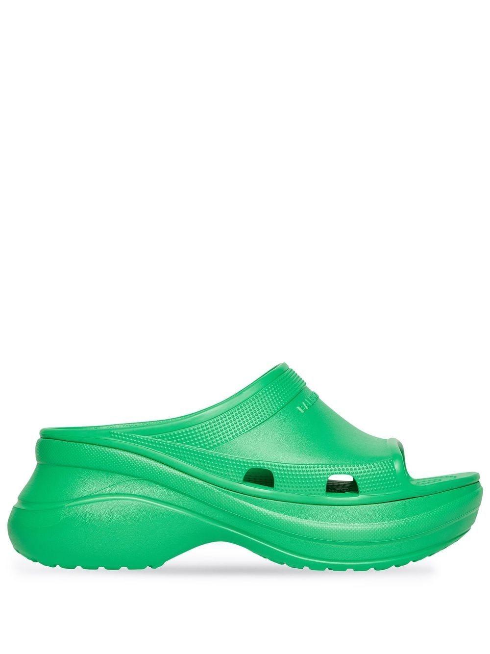 Balenciaga Pool Crocs Slide Sandal in Green for Men | Lyst
