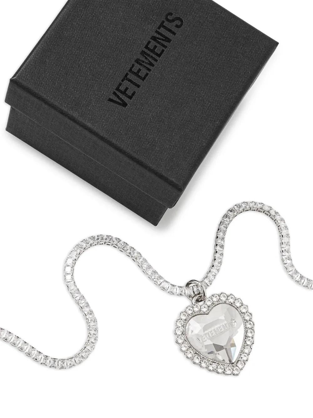 公式ショッピング Vetements クリスタルハートネックレス ペンダント