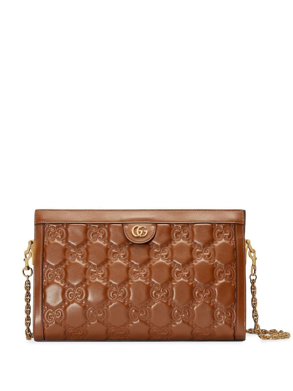 Gucci GGquilted Leather Crossbody Bag in Brown Lyst