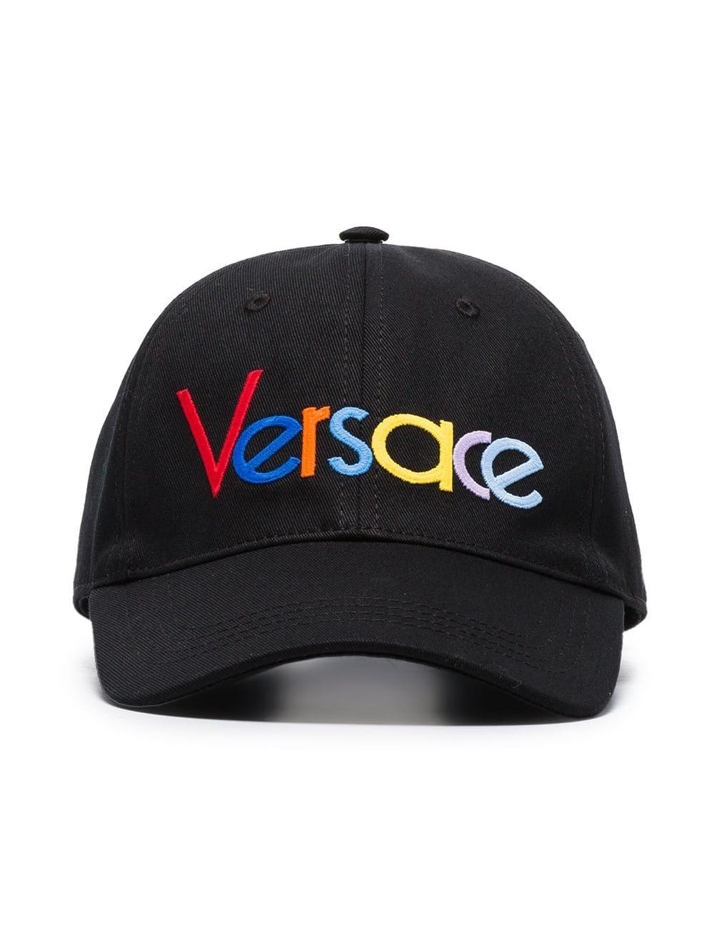 Versace Rainbow Logo Beanie Black ベルサーチ Versace Rainbow Logo Beanie Black ベルサーチ Versace Rainbow