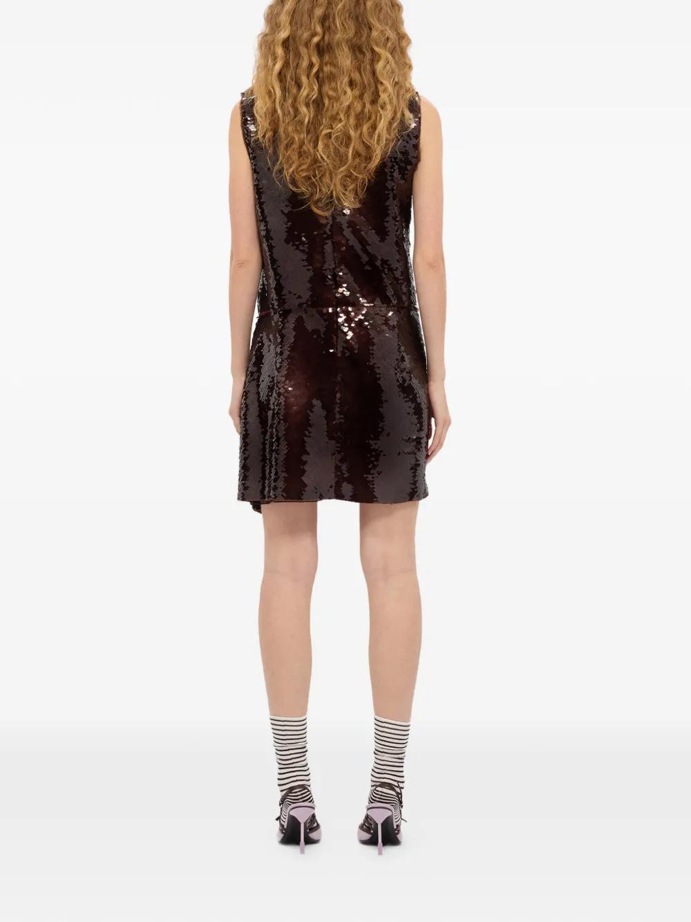 msgm sequin dress Silver asymmetrical sequin dress