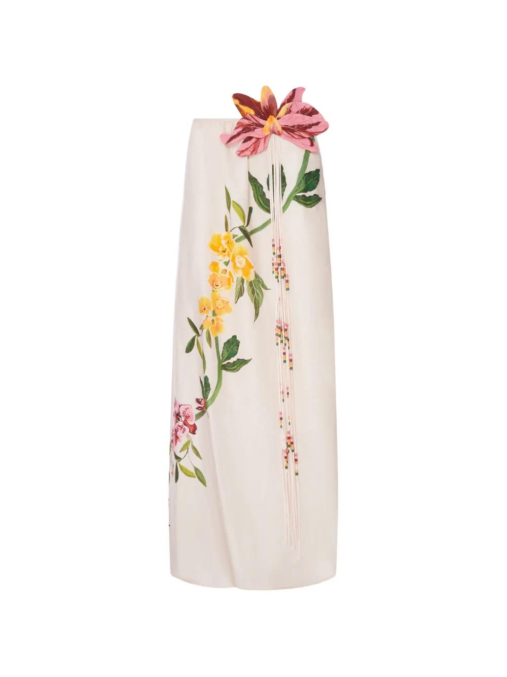 sachin and babi light blue dress Farm Rio Embroidered Cut-Out Midi Dress