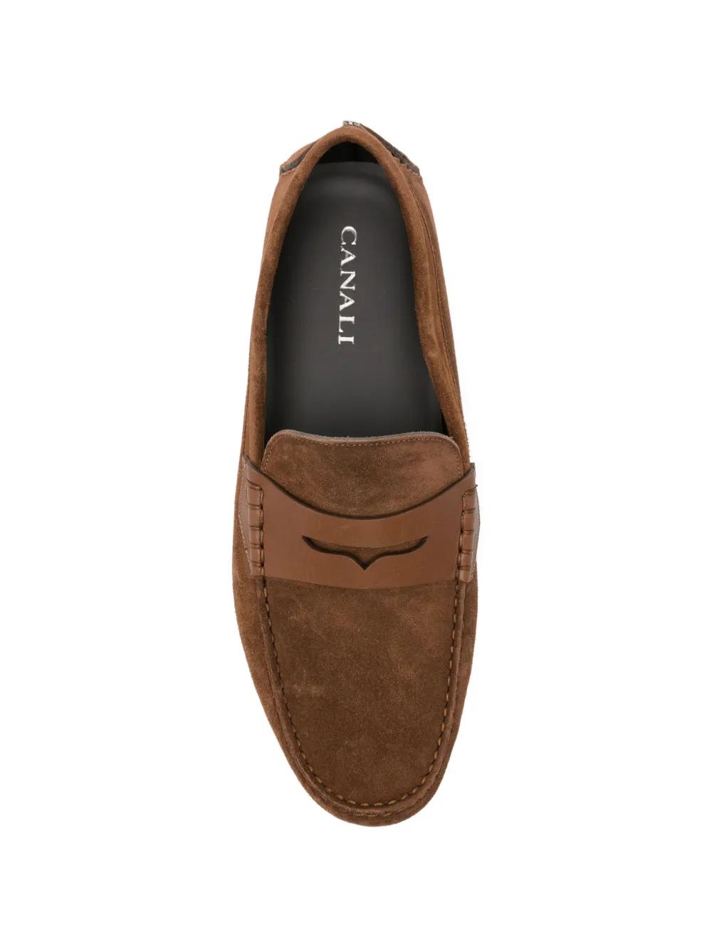Brown Canali Slip-on shoes for Men | Lyst display picture 3