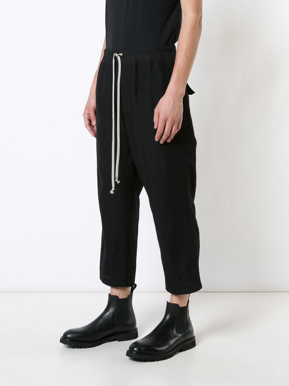 rick owens drop crotch joggers