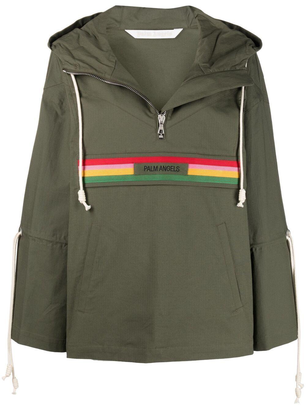 Palm Angels Baumwolle Exodus Anorak in Grün - Lyst