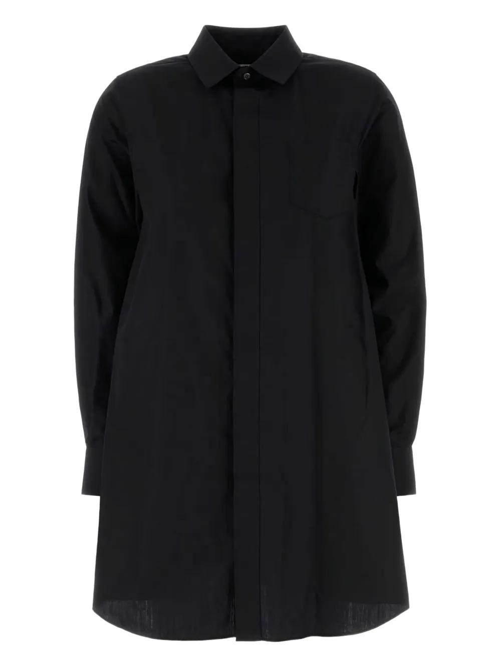 【sacai】ブラック ポプリン ミニワンピース レディース Sacai ワンピース | オンラインセールは最大50%オフ