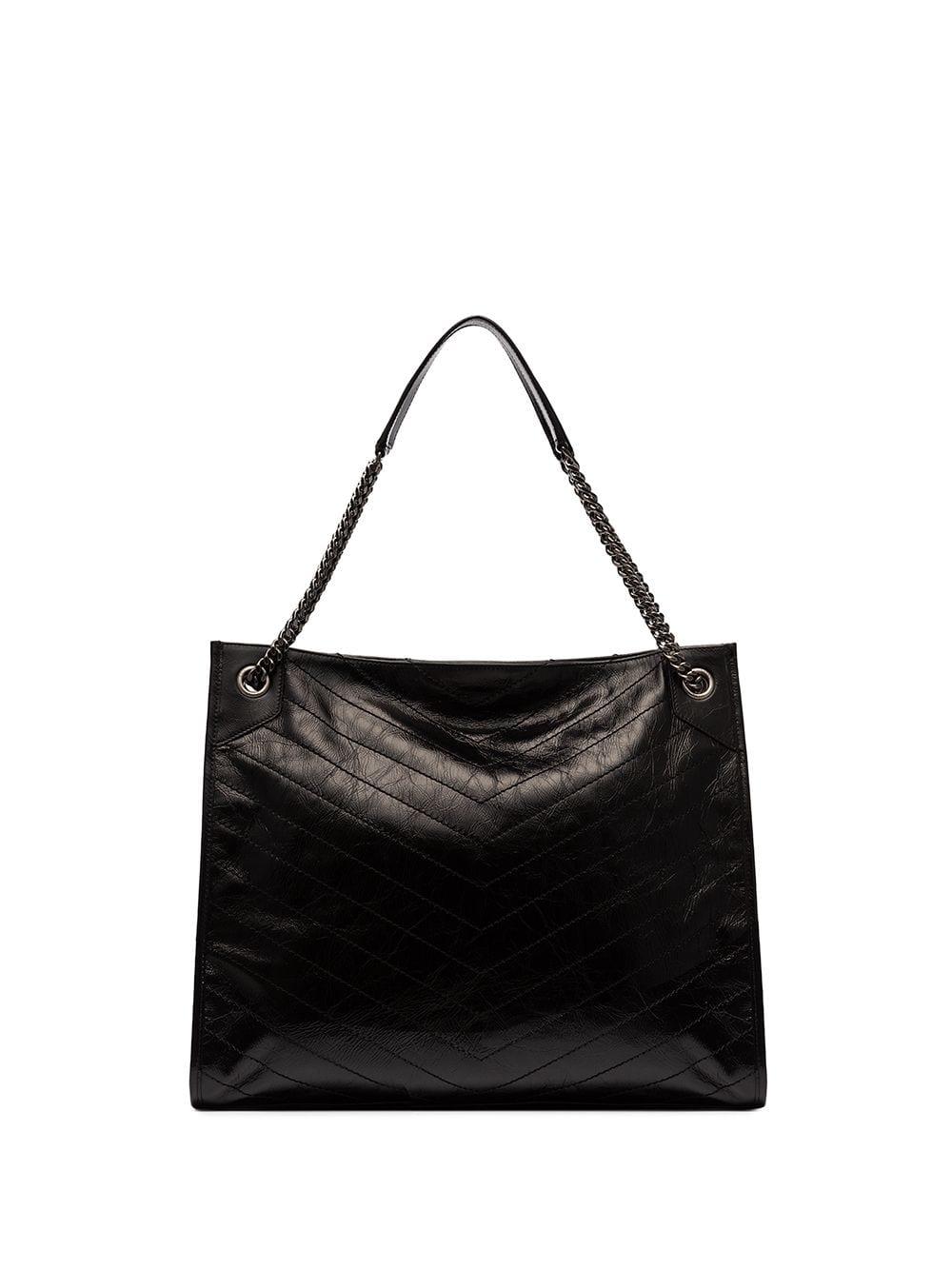 Saint Laurent Niki Crinkle effect Tote in Black Lyst