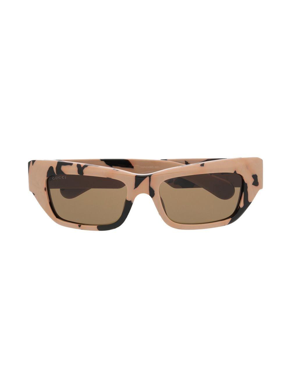 Gucci Camouflage Pattern Biker Style Sunglasses In Natural For Men Lyst 2350