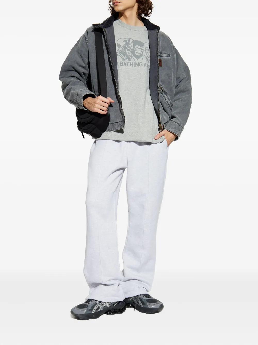 A BATHING APE グレー ジャケット jersey jacket A BATHING APE グレー ジャケット jersey jacket AAPE BY A