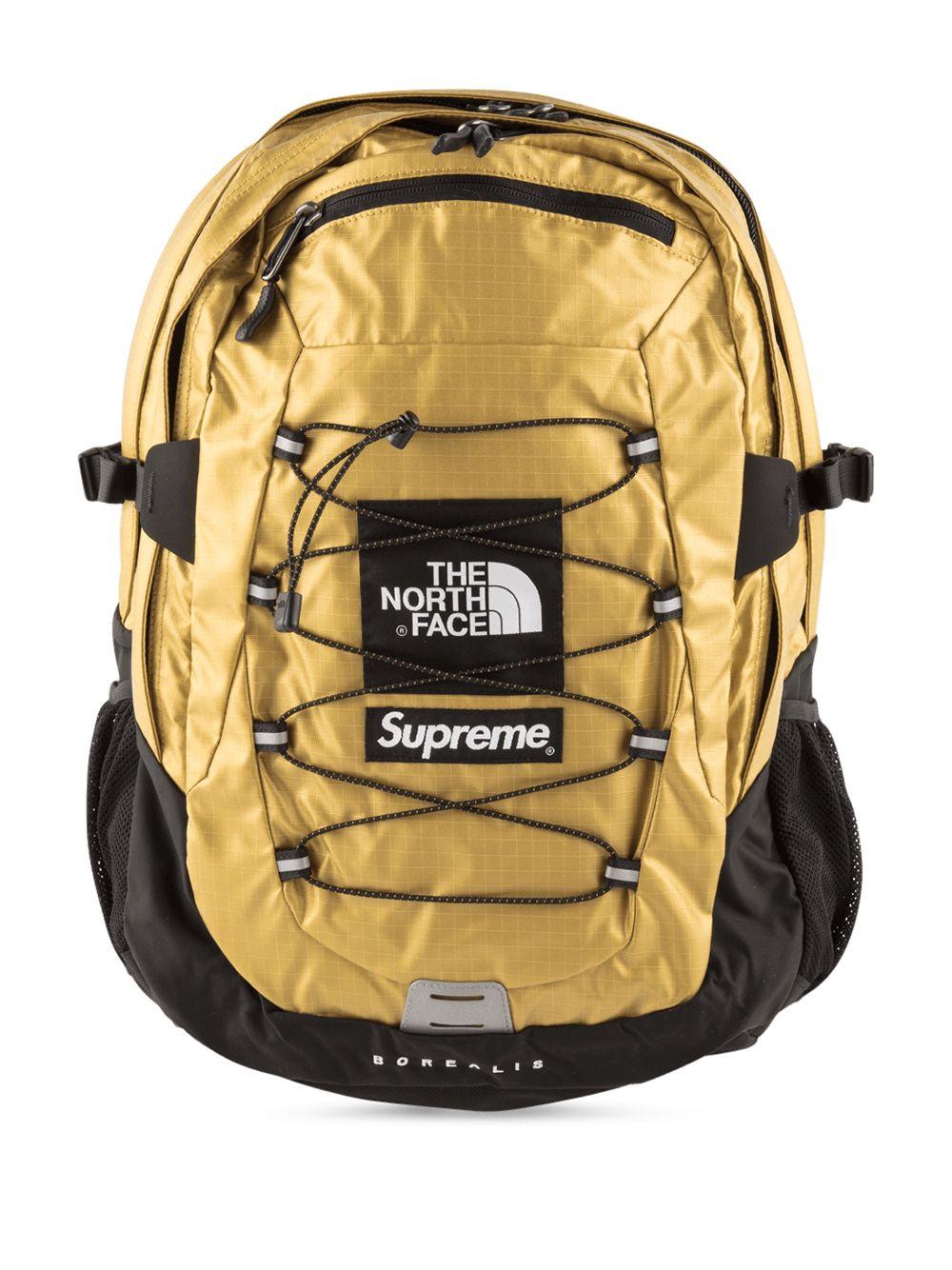 supreme north face metallic backpack