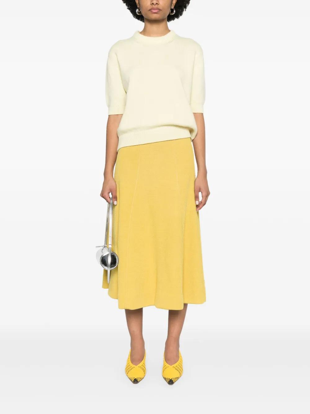 スカート JIL SANDER Women Mid Skirts J40MA0121 YELLOW Jil Sander Midi Skirt - Yellow | Garmentory