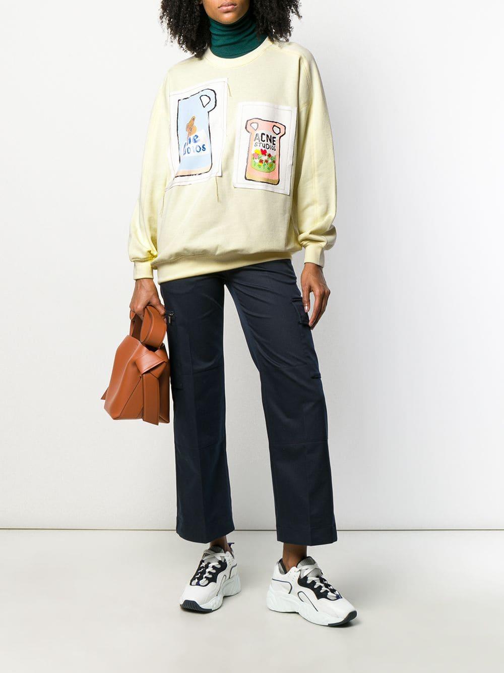 Acne Studios Grant Levy Lucero Stitched Patches Sweatshirt in