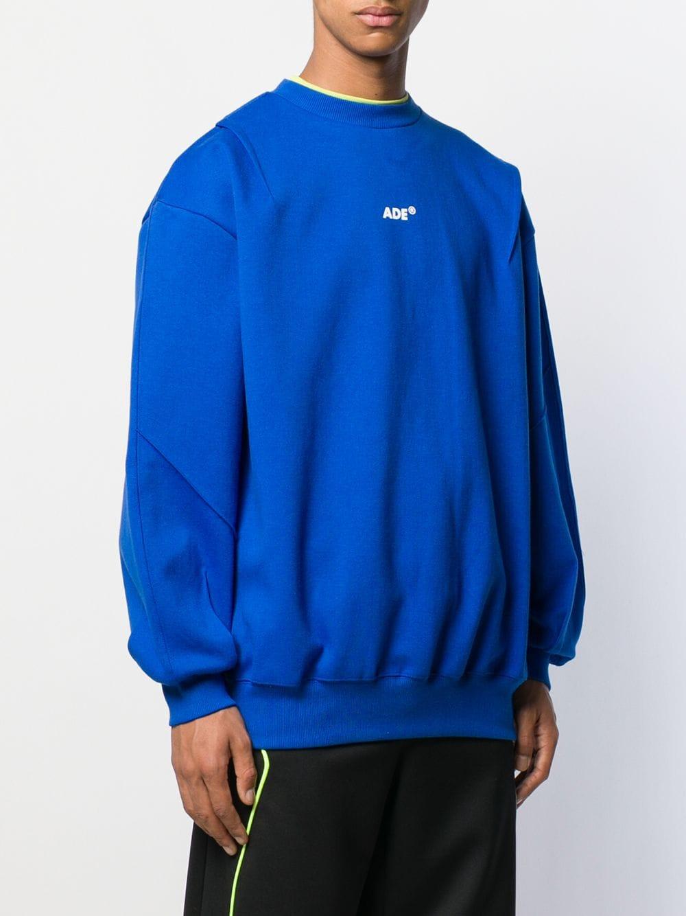 ADER error Cotton Oversized Sweater in Blue for Men - Lyst