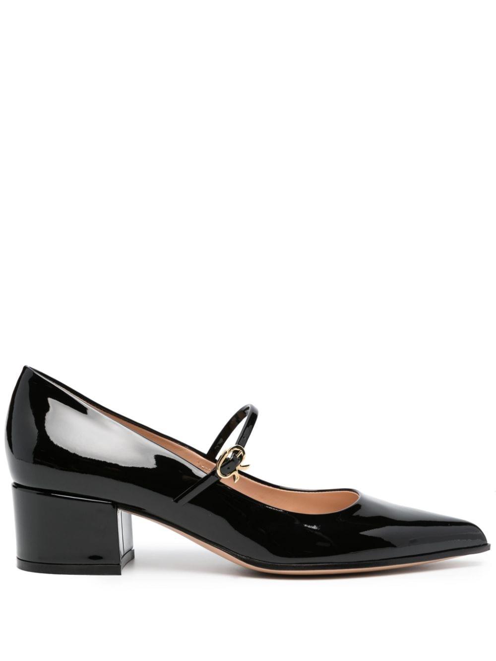 Gianvito Rossi 55mm Highshine Maryjane Pumps in Black Lyst