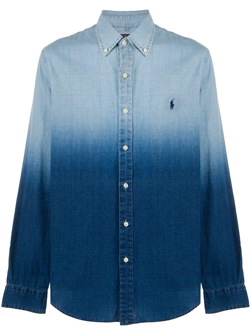 Polo Ralph Lauren Gradient Effect Shirt in Blue for Men | Lyst