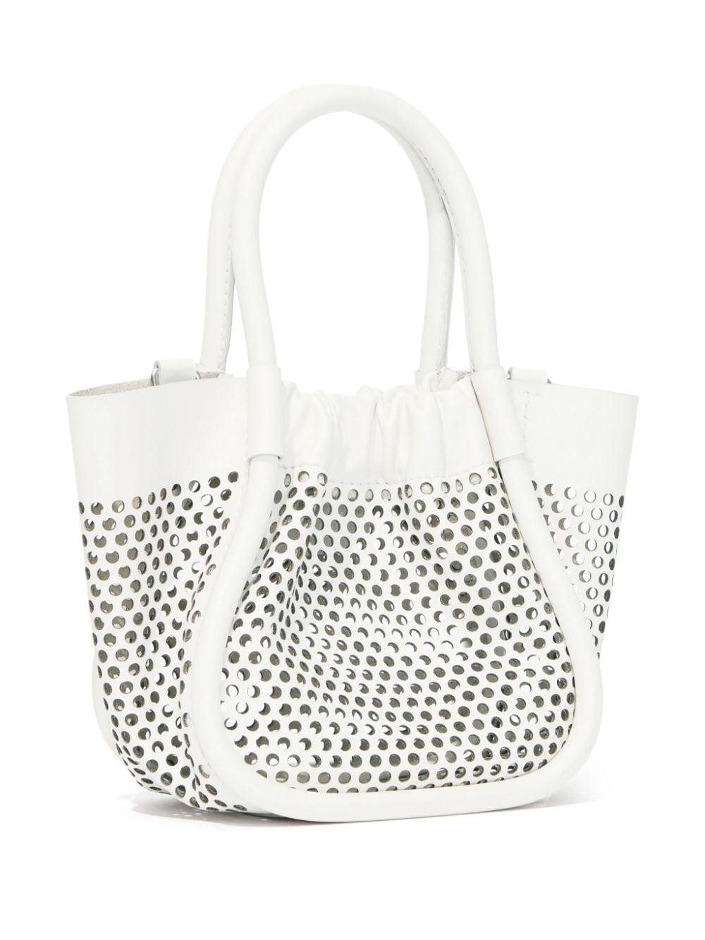 Proenza Schouler Extra Small Ruched Perforated leather Tote in