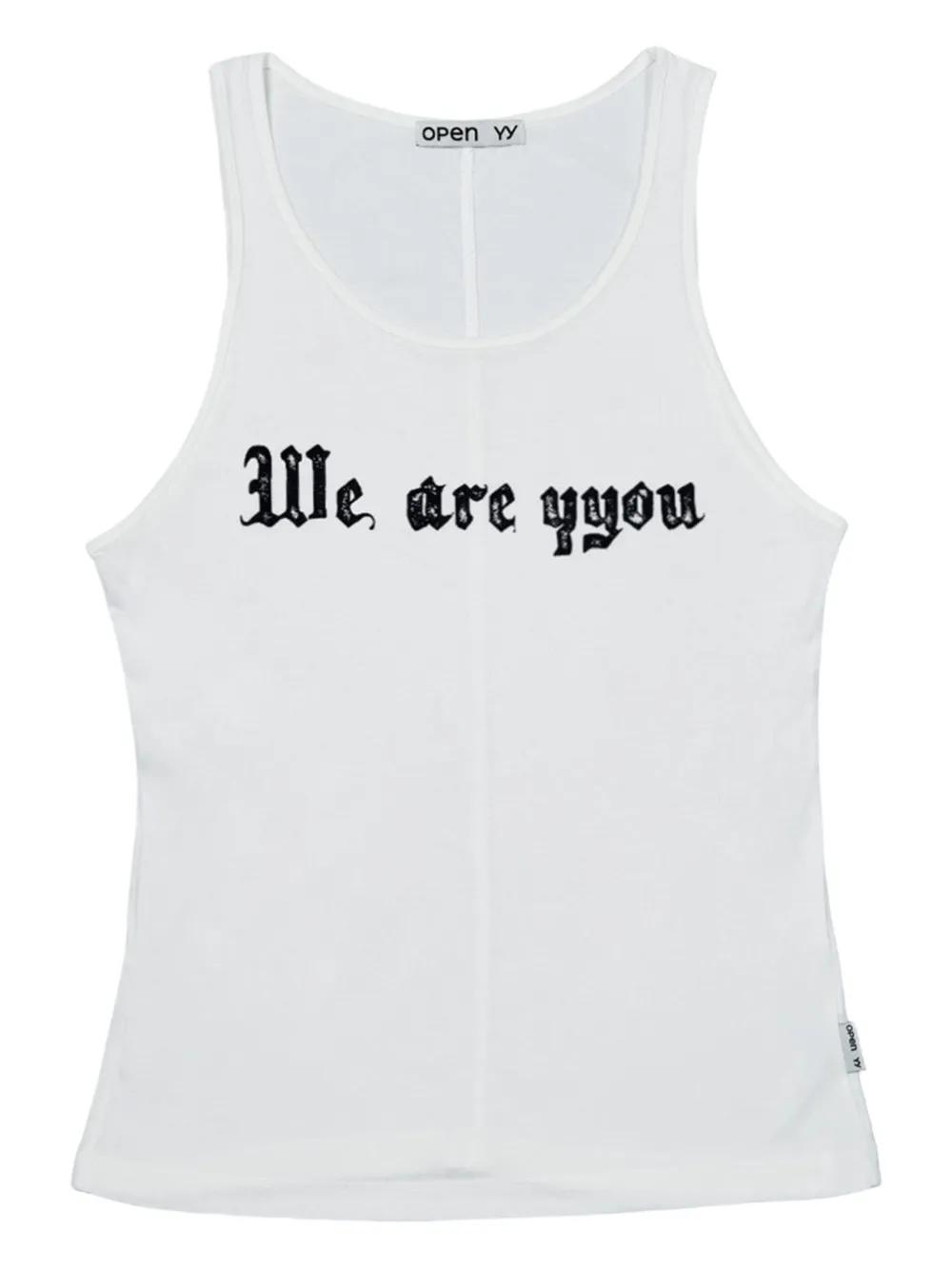 【OPEN YY】KNOTTED SLEEVELESS : WHITE OPEN YY