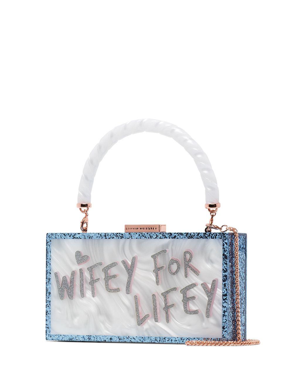 Sophia Webster Cleo Wifey For Lifey Clutch Bag in Blue | Lyst