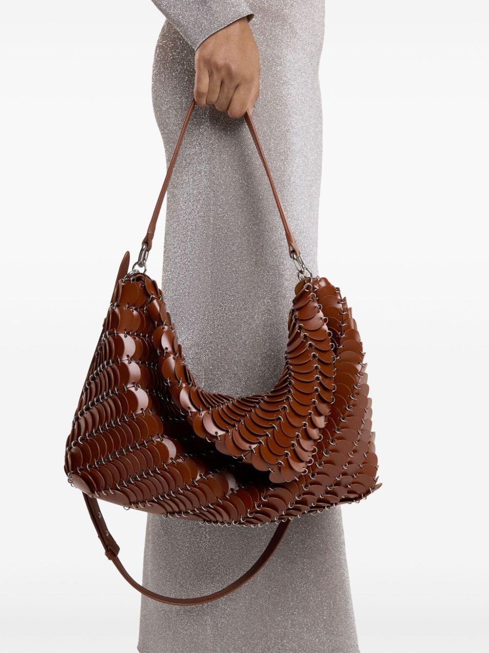 Rabanne Paco Leather Shoulder Bag in Brown | Lyst