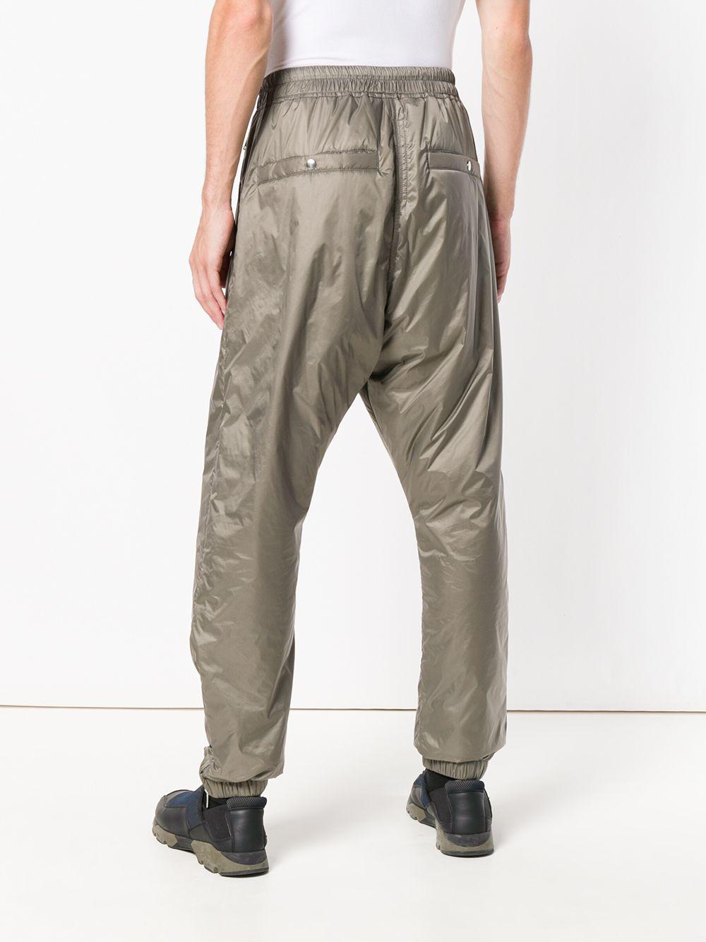 grey nylon track pants