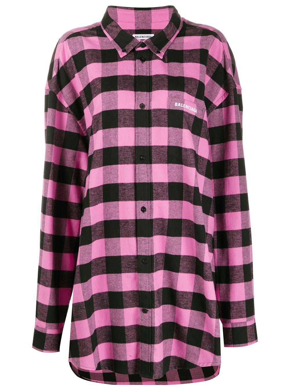 Balenciaga Cotton Check-print Oversized 