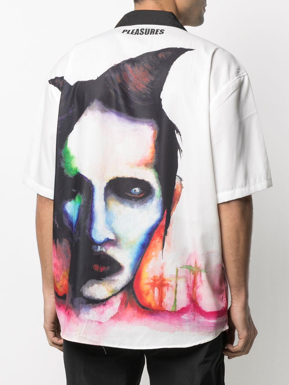 Pleasures X Marilyn Manson Watercolor Camp Shirt in White for Men | Lyst
