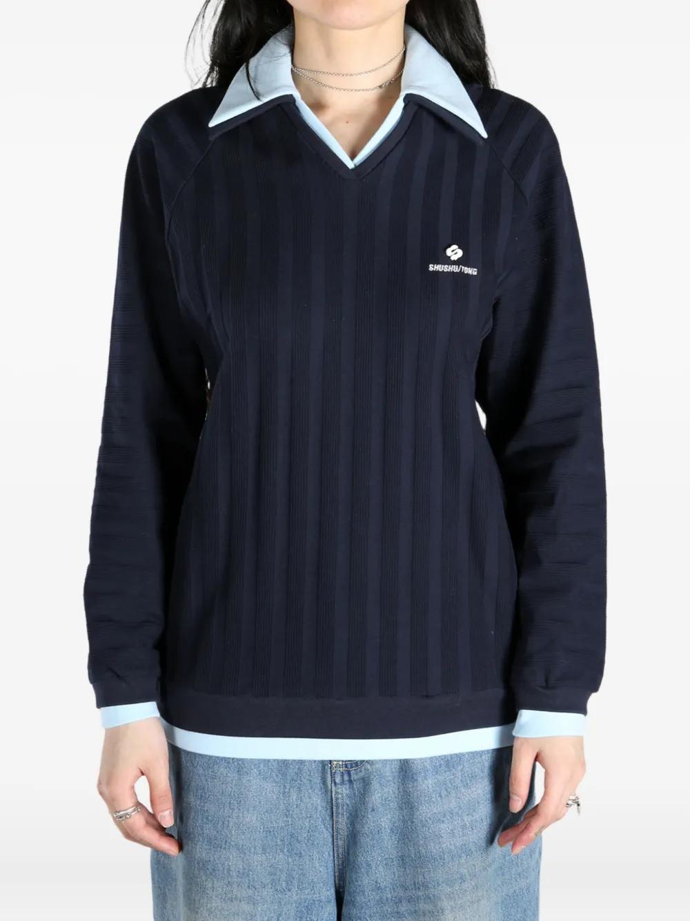 ShuShu/Tong Striped Knitted Top in Blue | Lyst