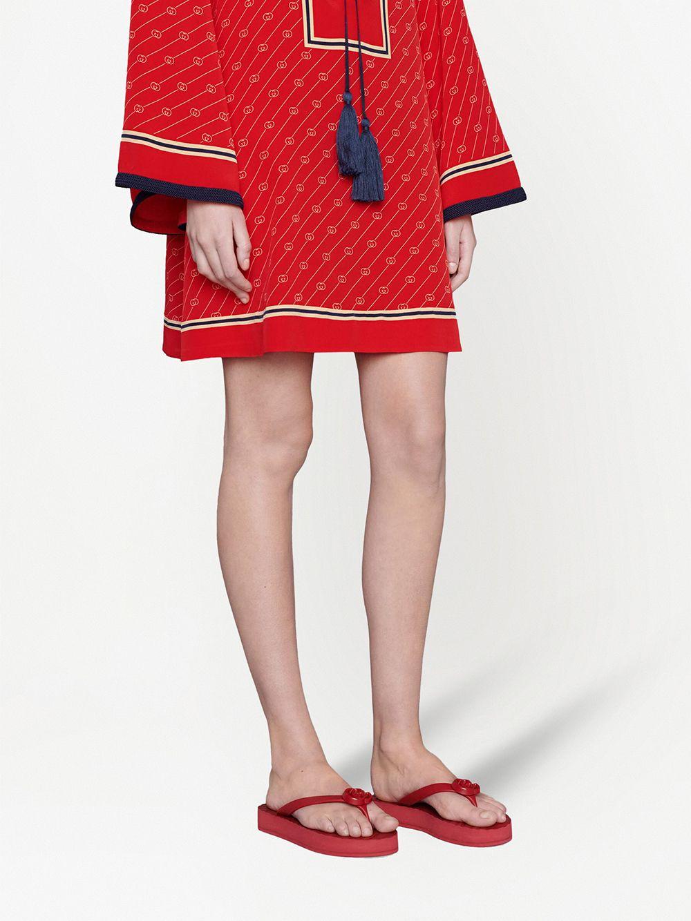 Gucci Chevron Thong Sandal in Red | Lyst display picture 2
