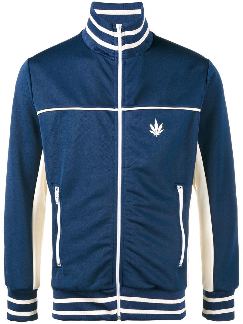 Palm Angels Synthetic Weed Stripe Track Jacket in Blue for Men - Lyst