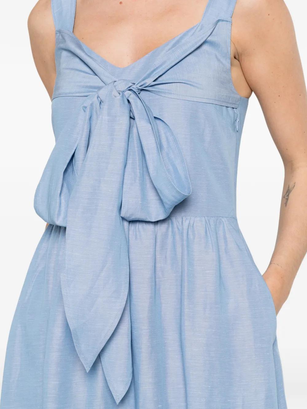 liu jo bow embellished asymmetric dress High-Low Bow-Back Sleeveless Asymmetric Dress  HAREM's Brides
