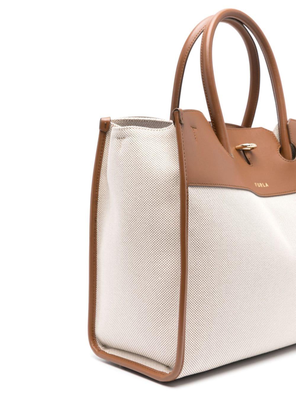 Furla Large Genesi Tote Bag in Natural | Lyst