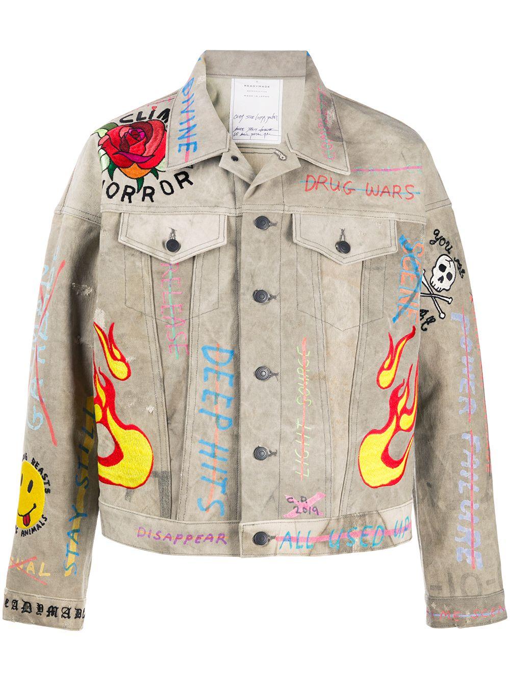 READYMADE Embroidered Denim Jacket for Men | Lyst