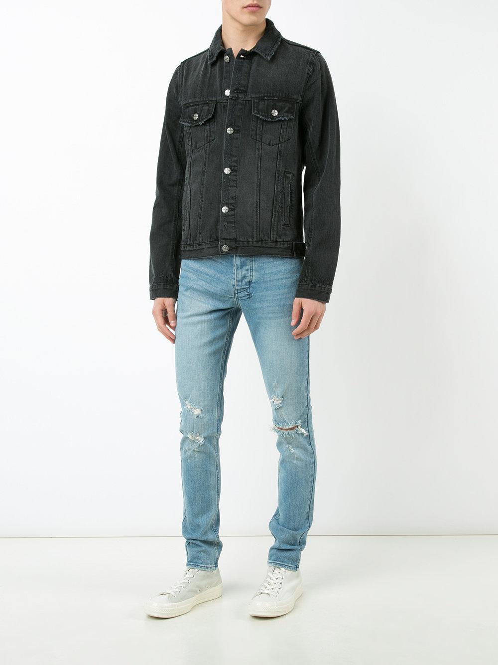 Ksubi Stonewashed Denim Jacket in Black 