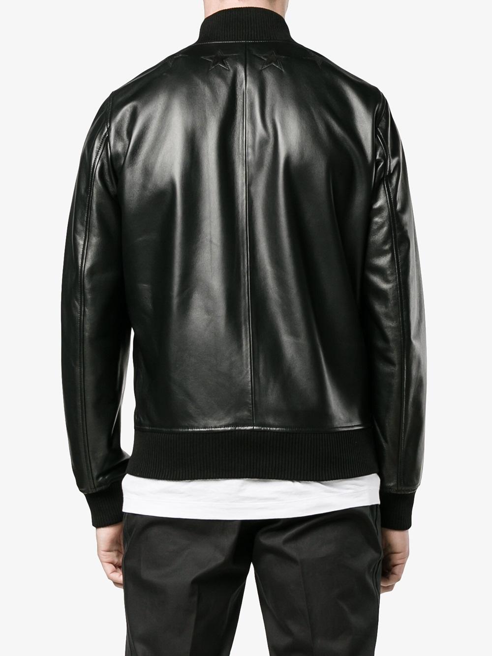 Givenchy Star Logo Bomber Jacket in Black for Men - Lyst