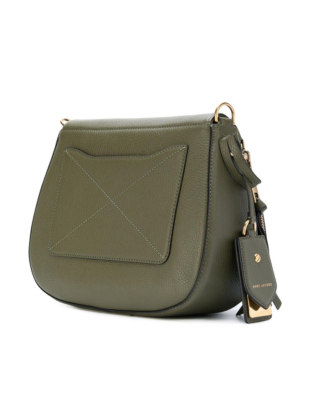 Marc Jacobs Leather Recruit Nomad Saddle Bag in Green | Lyst