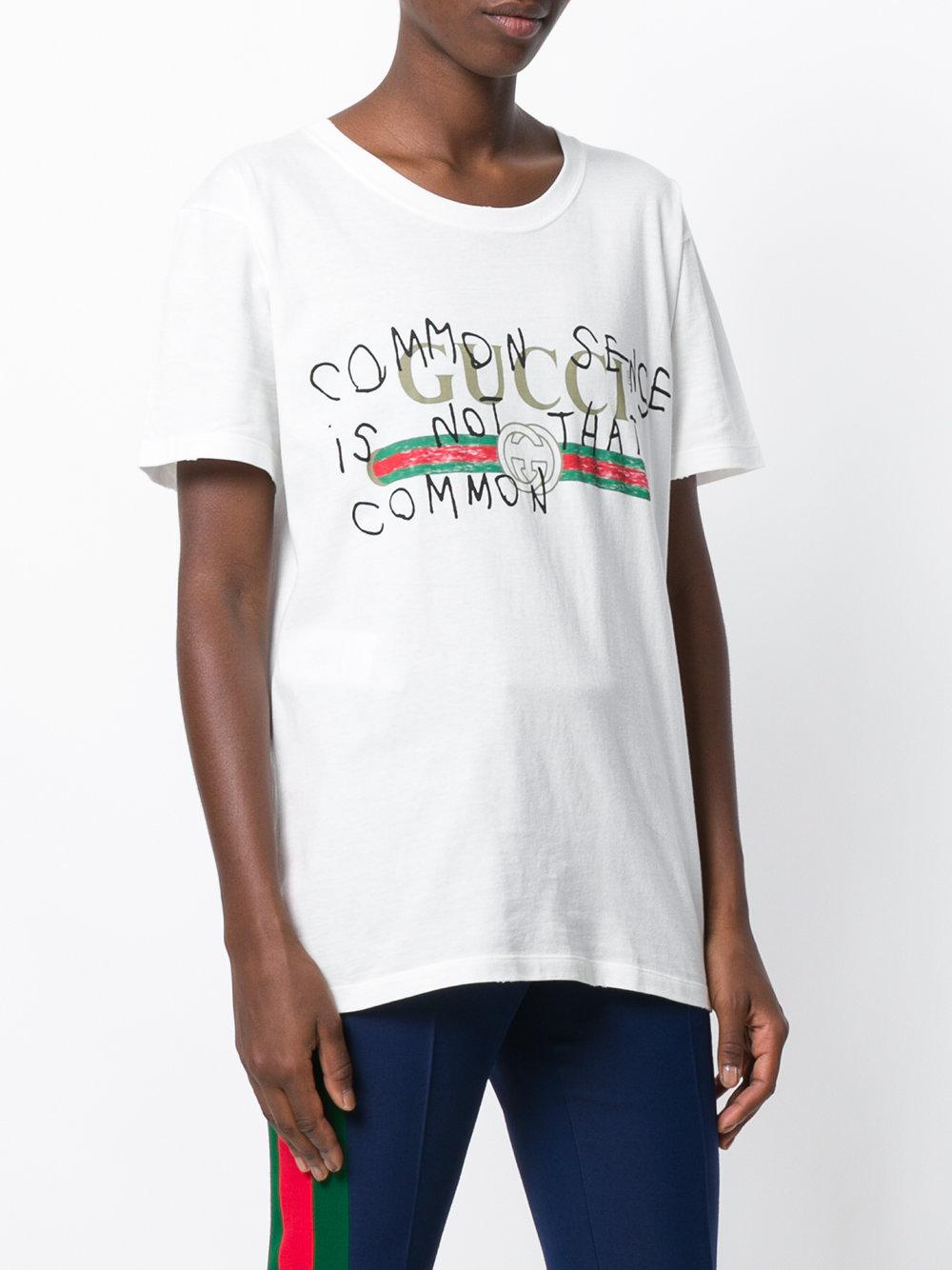 Gucci Cotton Coco Capitán Vintage Logo T-shirt in White - Lyst