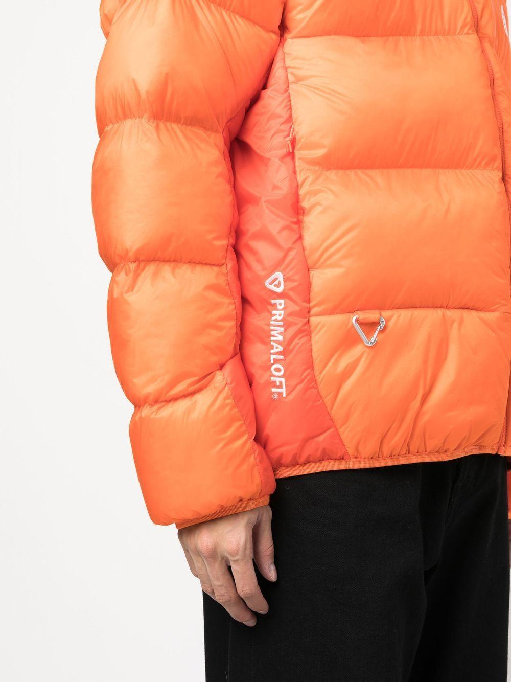Nike Logo-trim Detail Padded Jacket in Orange for Men | Lyst