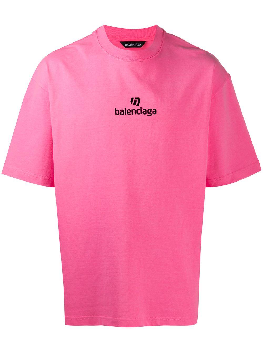 Pink Paris logoprint cottonjersey Tshirt  Balenciaga  MATCHESFASHION US