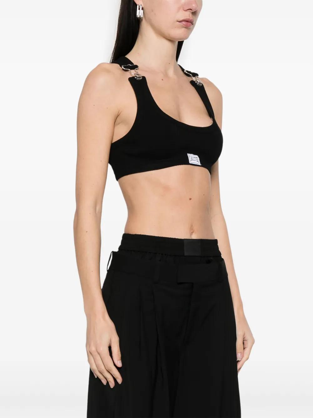 Jean Paul Gaultier Crop Tank Top With Overall Clip And 