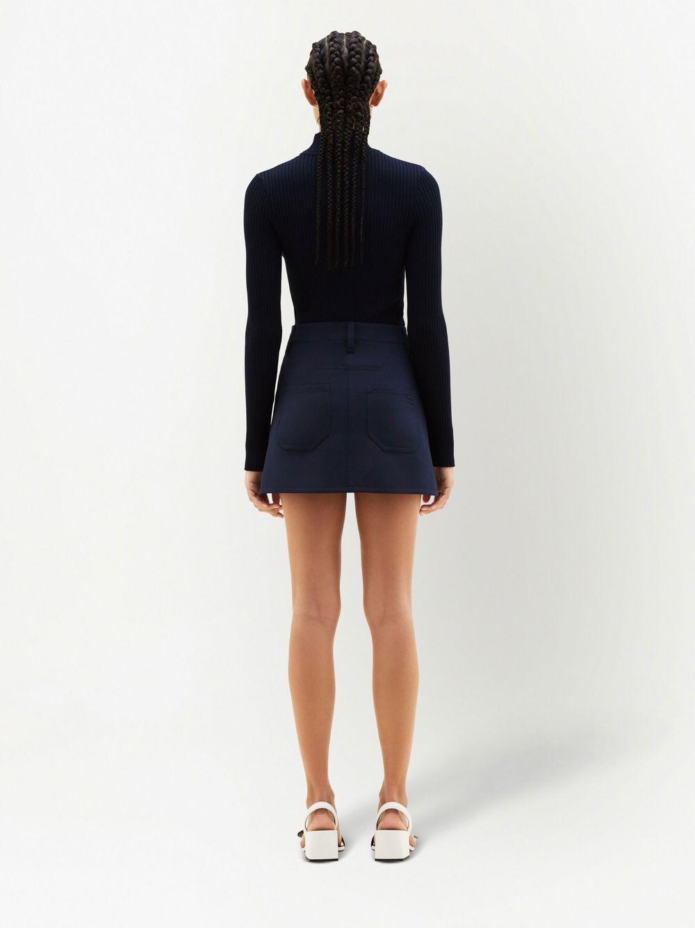 Courreges レディース ブルー リブニット トップ トップス