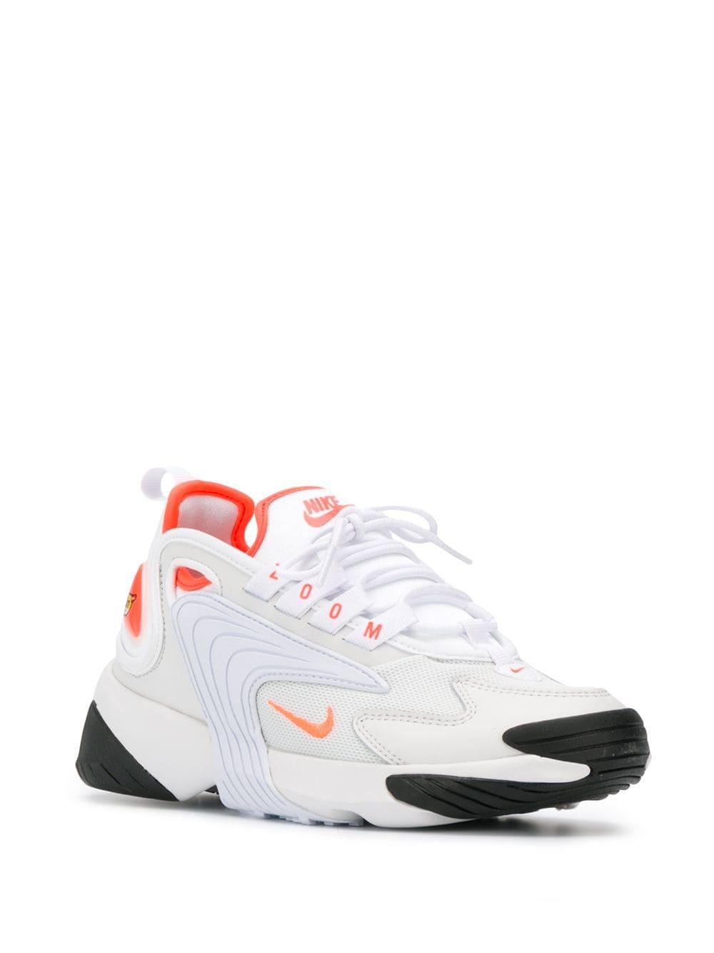 Nike Leather Off White And Orange Zoom 2k Sneakers Lyst
