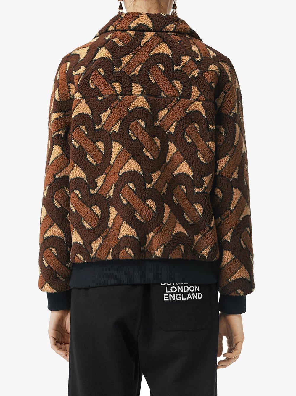 burberry monogram fleece jacquard jacket