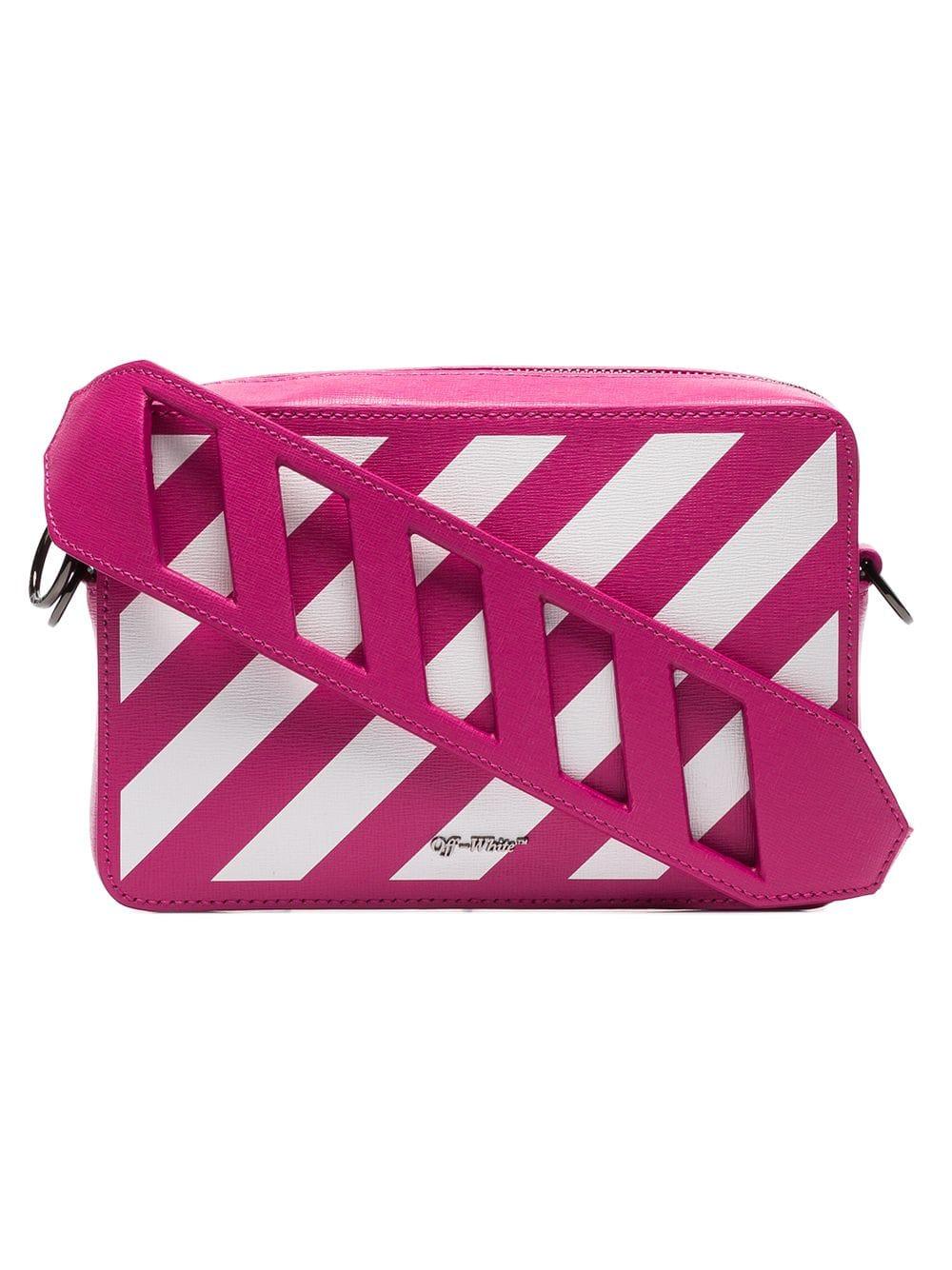Off-White c/o Virgil Abloh Pink Leather Diagonal Striped Belt Bag | Lyst
