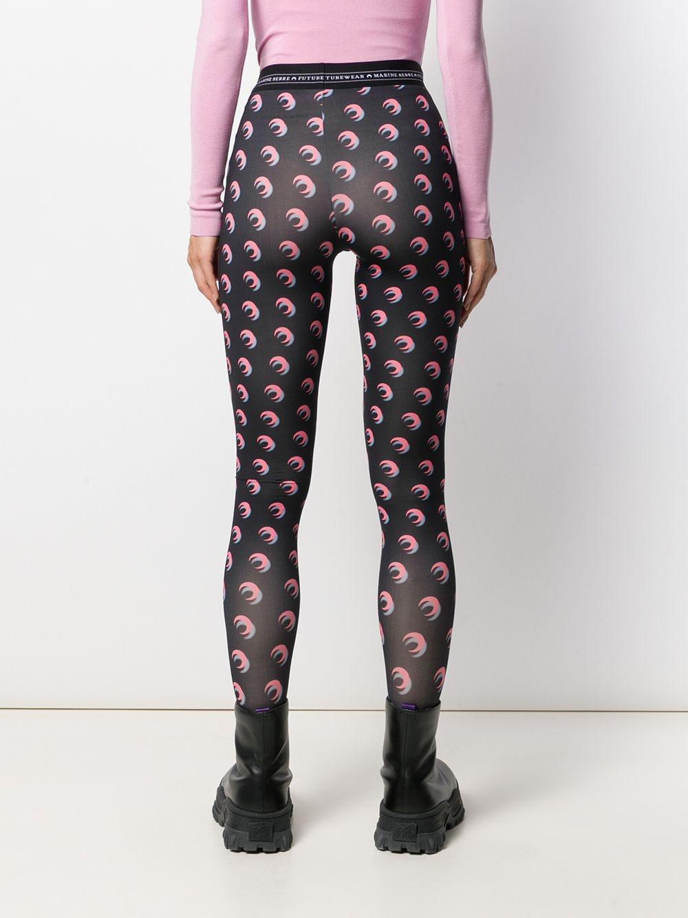 Marine Serre Iconic Moon Print leggings in Black | Lyst Canada