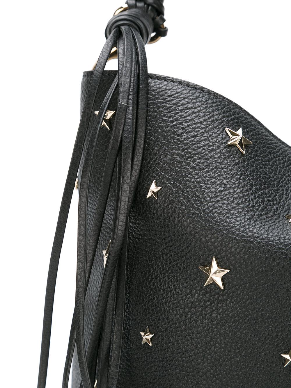RED Valentino Leather Star Stud Tote in Black - Lyst