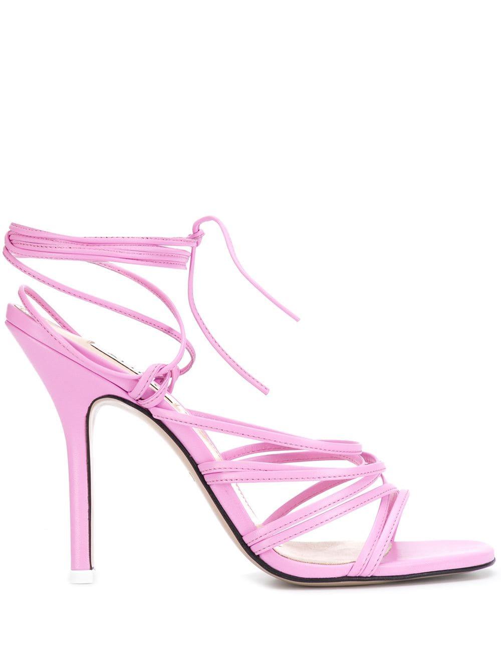 strappy heels pink