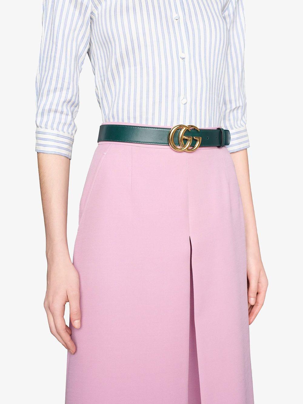 gg marmont caiman belt with shiny buckle