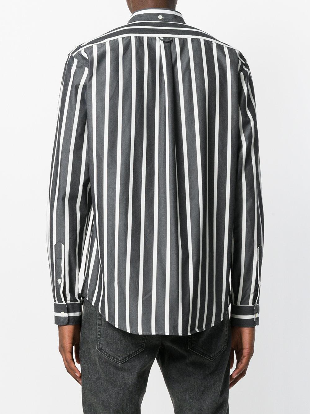 Lyst - Schnayderman'S Striped Shirt in Black for Men