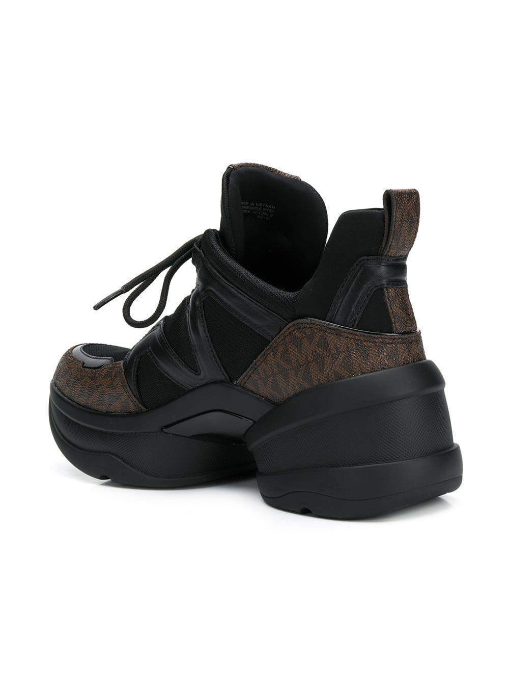 michael kors black olympia sneakers