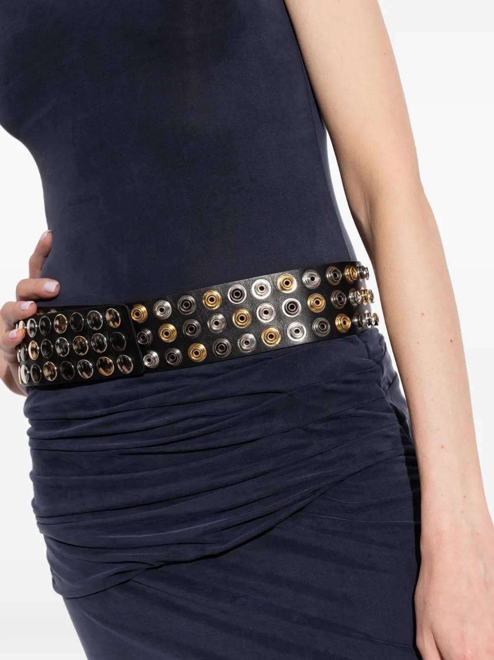 IRO Belt Womens 65 Black Leather Wrap Studded Moto Embellished NEW IRO]MONA Studded Obi Belt (IAABS25103BKX) main image 4
